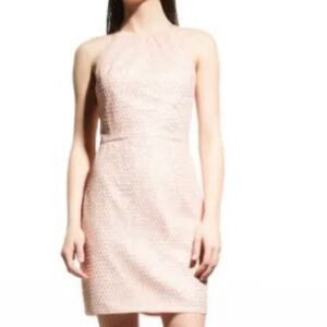 💖✨ Aidan Mattox Rose Quartz Sequin Halter Mini Dress – Size 12 NWT | Socials ✨💖